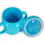 Tasse d'apprentissage bleue à anses