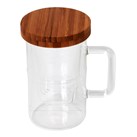 Tisanière verre et bambou
