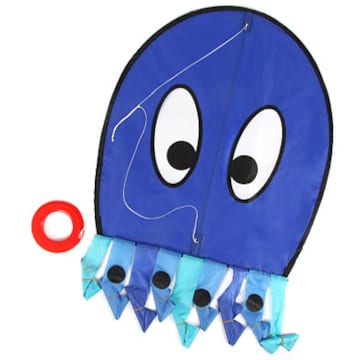 Cerf volant pieuvre bleu