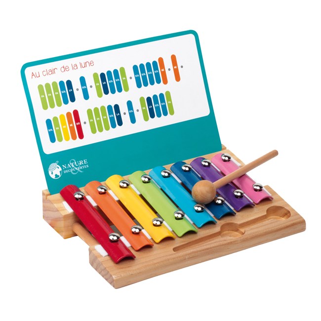 Xylophone 8 tons avec 10 partitions Nature & Découvertes