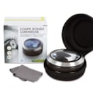 Loupe métal ronde lumineuse