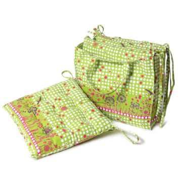 Cabas 4 coussins verts