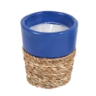 Pot bougie à la citronnelle bleu