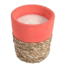Pot bougie à la citronnelle corail