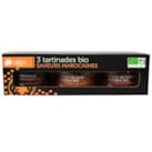3 tartinades bio* saveurs marocaines