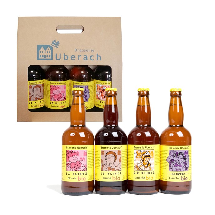 Coffret 4 bières de la brasserie Uberach Nature & Découvertes