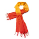Chèche laine d'été jaune/orange