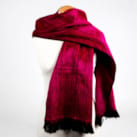 Écharpe en laine d'alpaga fuschia
