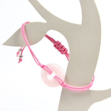 Bracelet donut quartz rose 