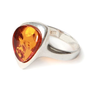 Bague coquille d'ambre