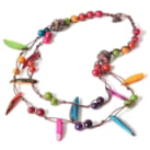 Collier ivoire végétal double rang