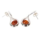 Boucles d'oreilles Klara ambre & argent
