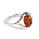 Bague Klara ambre & argent