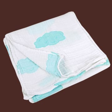 Maxi lange nuages coton bio bleu