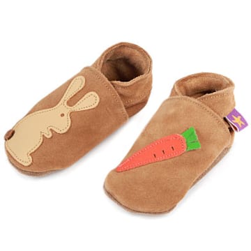 Chaussons lapin cuir