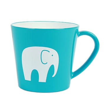 Tasse éléphant bleu avec anses