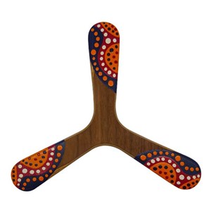 Boomerang peint à la main warukay ambide