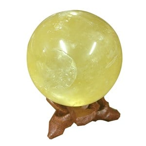 Sphère en calcite jaune 50mm