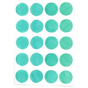 Stickers pois aquarelle  turquoise