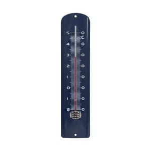 Thermomètre de jardin métal bleu roi