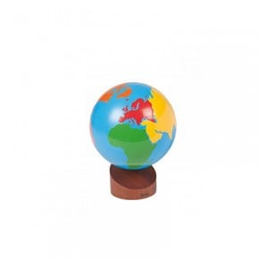Globe des continents : coloré 