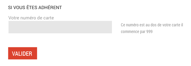 vous êtes adhérent