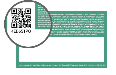 QR de Carte Cadeau Nature & Découvertes