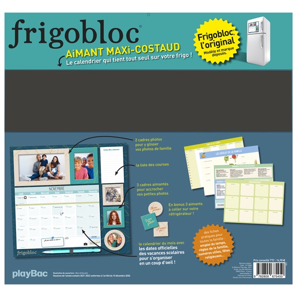 Frigobloc Mensuel 2024 Déco Art déco (de janv. à déc. 2024) - édition  limitée - Playbac