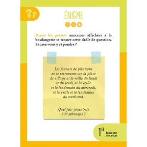 Calendrier des énigmes en 365 jours