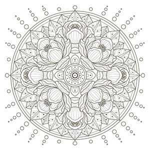 Mes mandalas à peindre : fleurs
