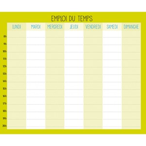 Mini Frigobloc hebdomadaire 2024-2025