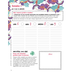 Mon cahier 2025 une année bonnes vibes