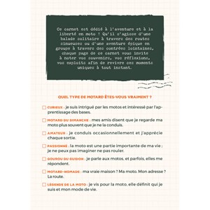 Carnet de voyage road-trip moto
