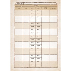 Carnet de voyage train