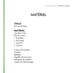 Ma box crochet Champignon DIY