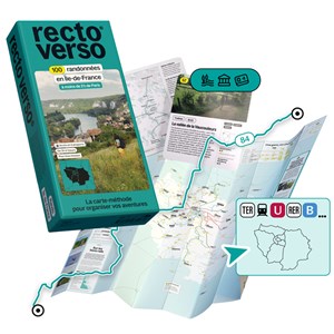Recto Verso carte-méthode 100 randonnées en Île-de-France à moins de 2h de Paris