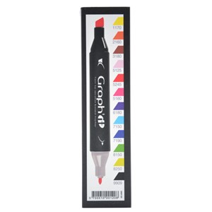 Set 12 marqueurs à alcool Classic Colors Graph'it