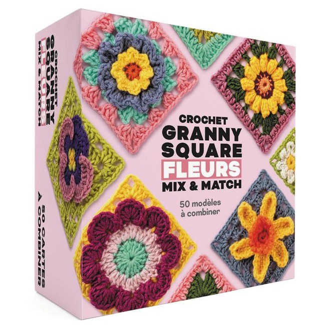 Coffret crochet granny square fleurs mixetmatch