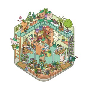 Cozy stickers 3D Mes petites boutiques