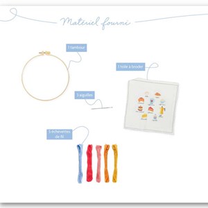 Mon kit broderie Petites pâtisseries