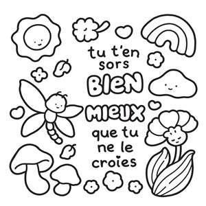 Petits mots cosy Coloriages mignons et cocooning 45 citations à colorier