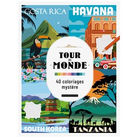 Tour du monde 40 coloriages mystère