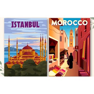 Tour du monde 40 coloriages mystère