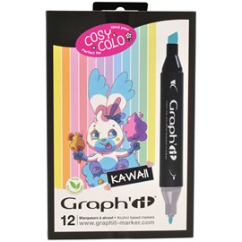 Set de 12 marqueurs Graph'It Kawaii