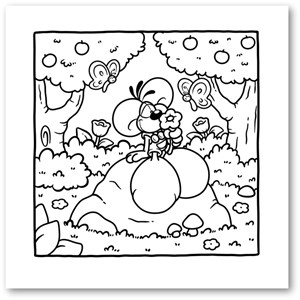 Cosy coloriage La petite vie cosy de Diddl