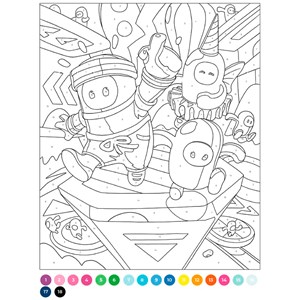 Coloriages par numéro Jeux vidéo cute