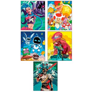 Coloriages par numéro Jeux vidéo cute