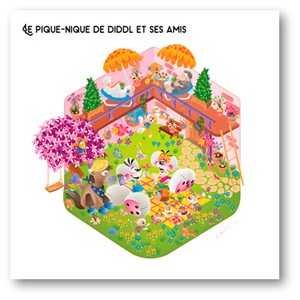 Cosy stickers Diddl Le monde de Diddl et ses amis