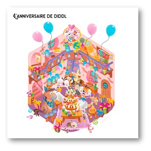 Cosy stickers Diddl Le monde de Diddl et ses amis