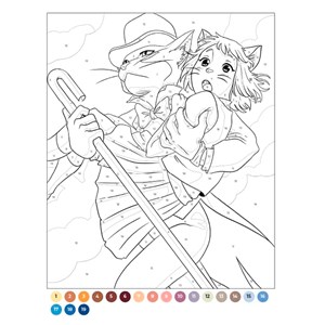 Studio Ghibli livre de coloriage par numéro 50 scènes enchantées à colorier